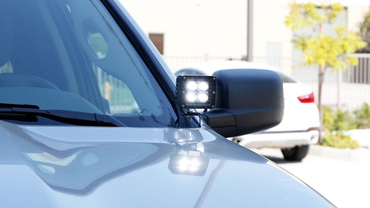 Hood Hinge Mount A-Pillar LED Ditch Light Bracket  For 18-23 Subaru Crosstrek XV