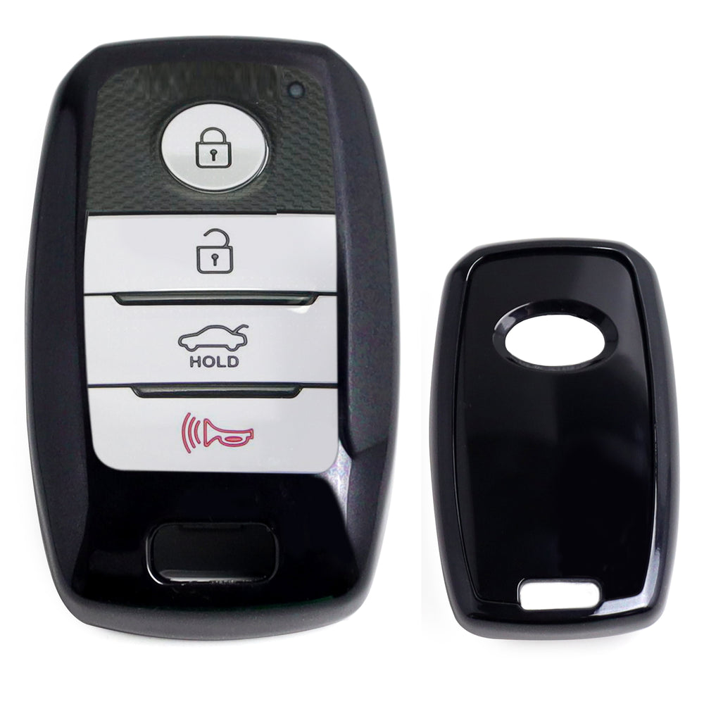 Chrome Black TPU Key Fob Case Cover For Kia Optima K5 Sorento Carens Forte Soul