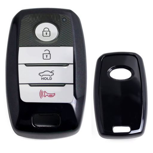 Chrome Black TPU Key Fob Case Cover For Kia Optima K5 Sorento Carens Forte Soul