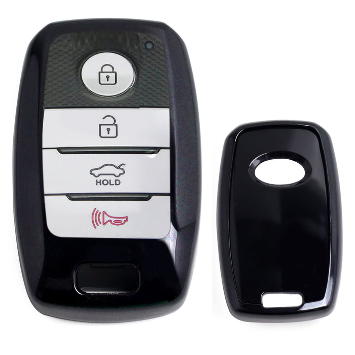 Chrome Black TPU Key Fob Case Cover For Kia Optima K5 Sorento Carens Forte Soul