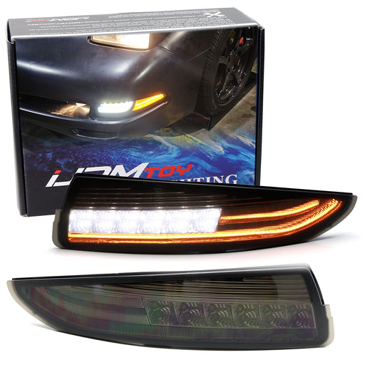 Smoked Lens LED DRL/Front Sequential Turn Signal Lights For 1993-02 Chevy Camaro