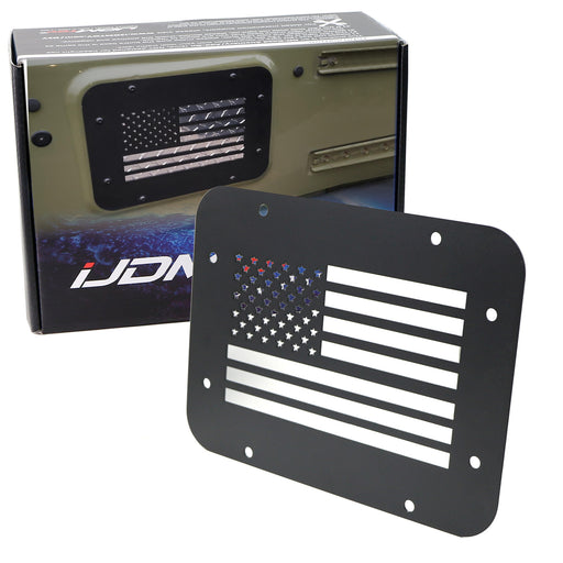 US Flag Style Tailgate Spare Tire Carrier Delete Plate For Jeep Wrangler JK JKU