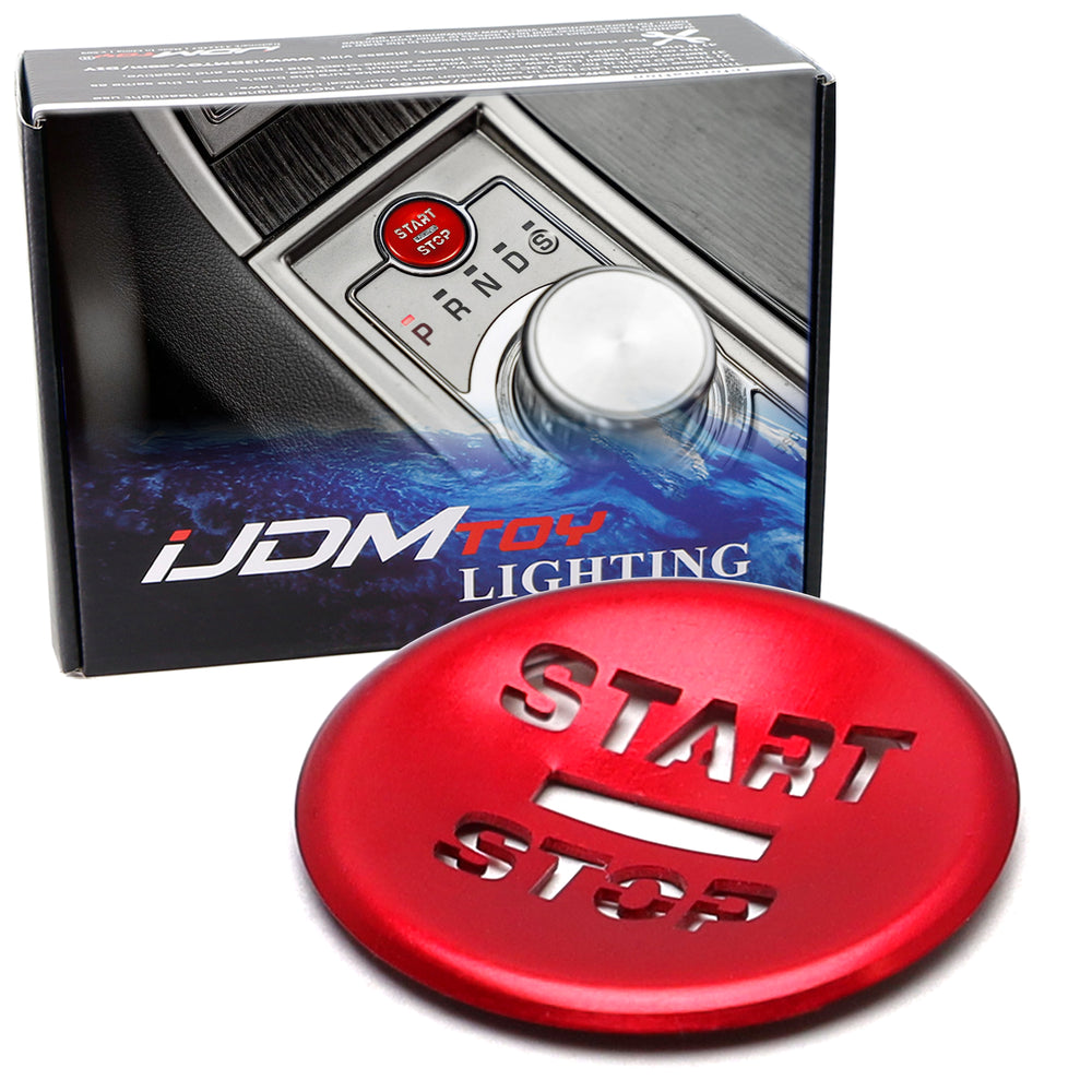Sports Red Engine Push Start Button w/ Laser CNC Cut Letters For Jaguar 08-15 XF