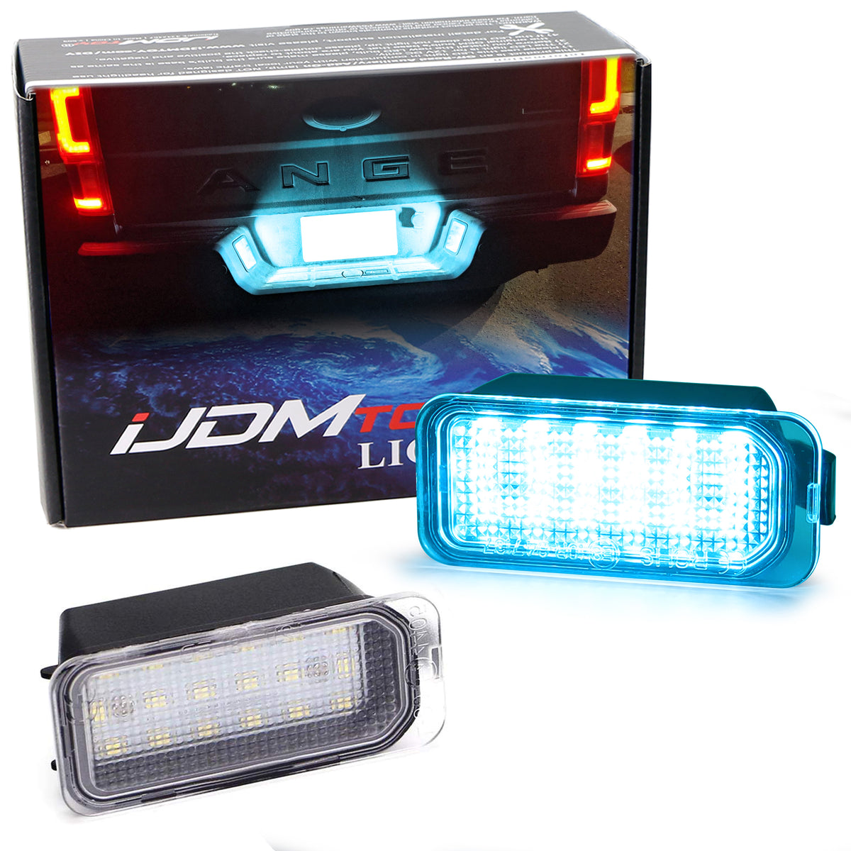 Aqua Ice Blue 18-SMD Full LED License Plate Light Kit For 2019-23 Ford ...