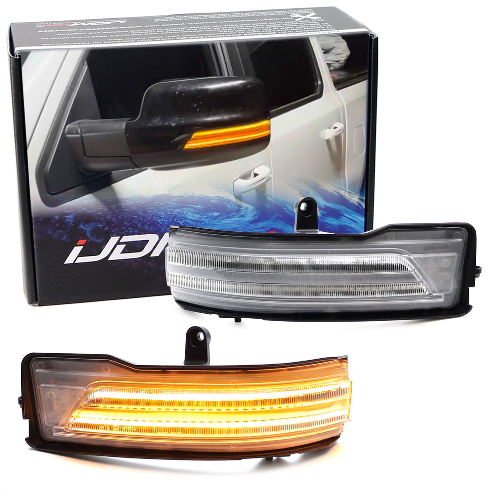 Clear Lens Dynamic Sequential Blink LED Side Mirror Cap Light For 19-up RAM 1500