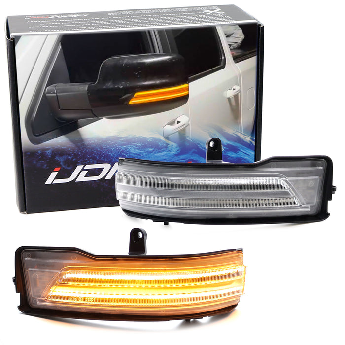 Clear Lens Dynamic Sequential Blink LED Side Mirror Cap Light For 19-up RAM 1500