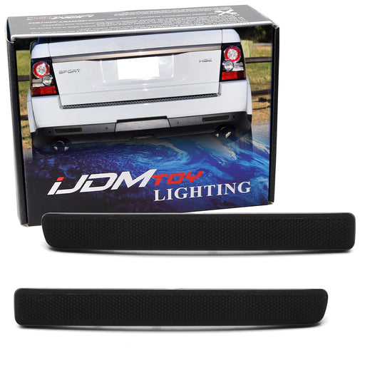 Black Smoke Rear Bumper Reflectors For 2005-09 LR3, 10-13 Range Rover Sport, LR4