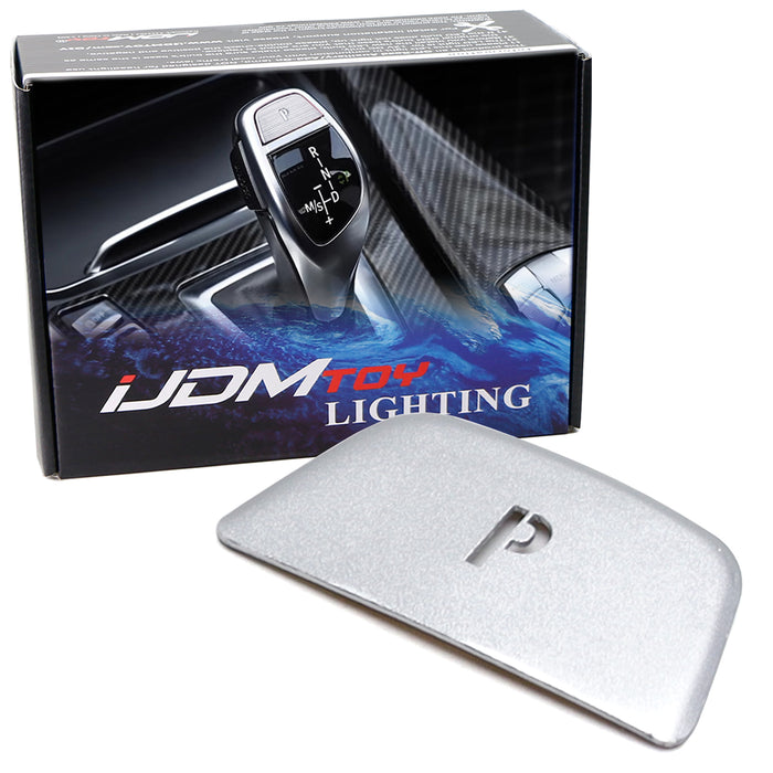 Silver Shift Knob P Button Cover Trim For BMW Fxx 2 3 4 5 6 X3 X5 X6 Performance