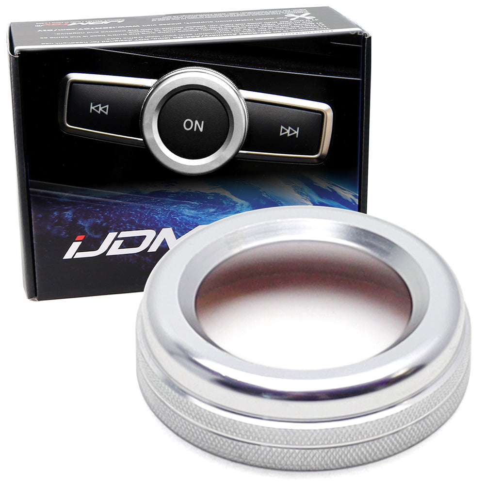 Silver Stereo Volume Control Knob Cover For Mercedes A B C E S CLA GLA GLK ML GL