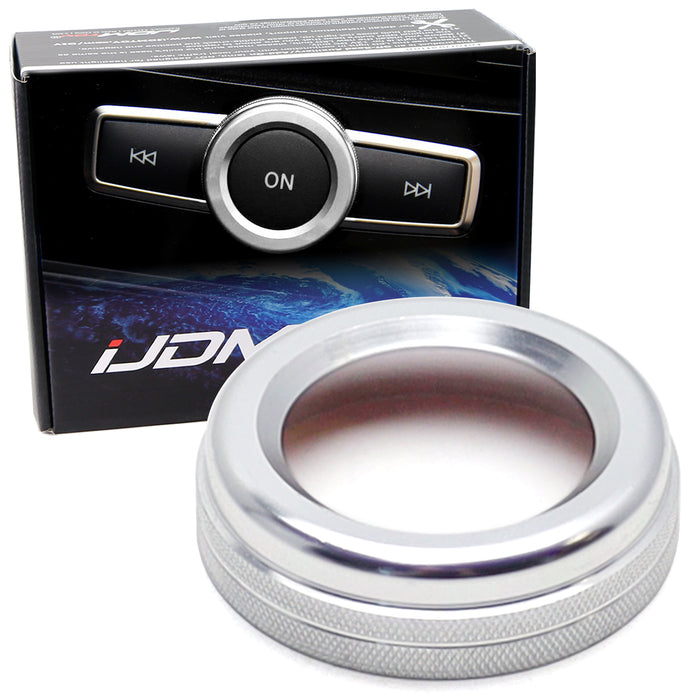 Silver Stereo Volume Control Knob Cover For Mercedes A B C E S CLA GLA GLK ML GL