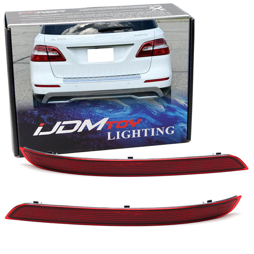 OE-Spec LH RH Red Lens Rear Bumper Reflector For Mercedes 2012-15 W166 ML-Class