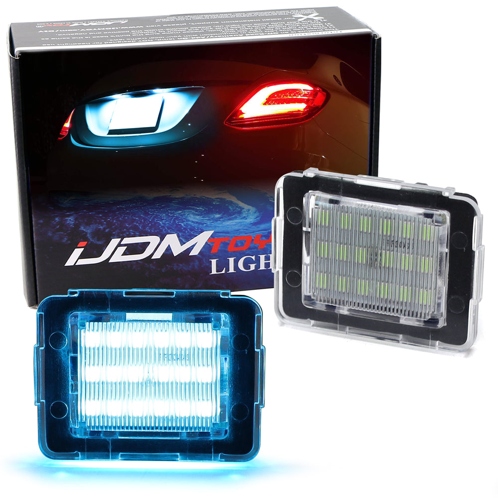 Ice Blue Full LED License Plate Lights For Mercedes C GLS GLK GLA GLC GLE Class