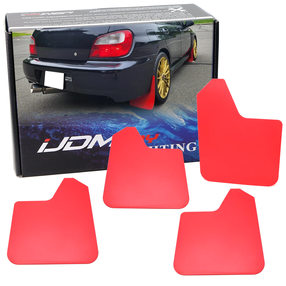Red Rally Mud Flap Armor Guard For Subaru WRX Impreza Forester Outback Crosstrek