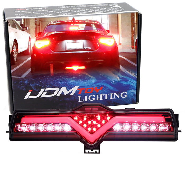 Clear Lens/Red Interior Full LED Rear Fog Light Kit For Scion FRS 86 Subaru BRZ