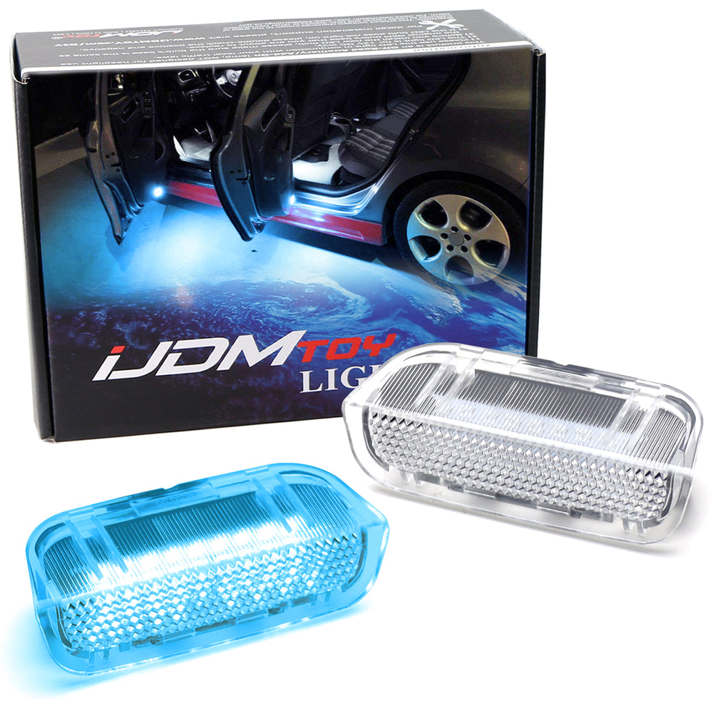 Aqua Ice Blue 18-LED Side Door Lights For VW Golf GTi EOS Jetta Passat Tiguan CC