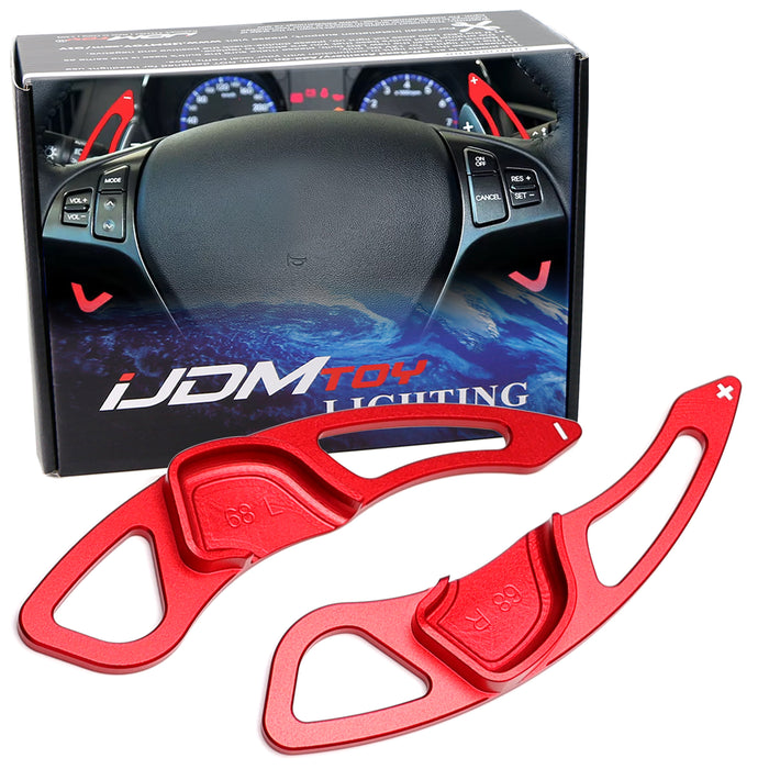 Red Aluminum Larger Paddle Shifter Extensions For Hyundai 2009-12 Genesis Coupe