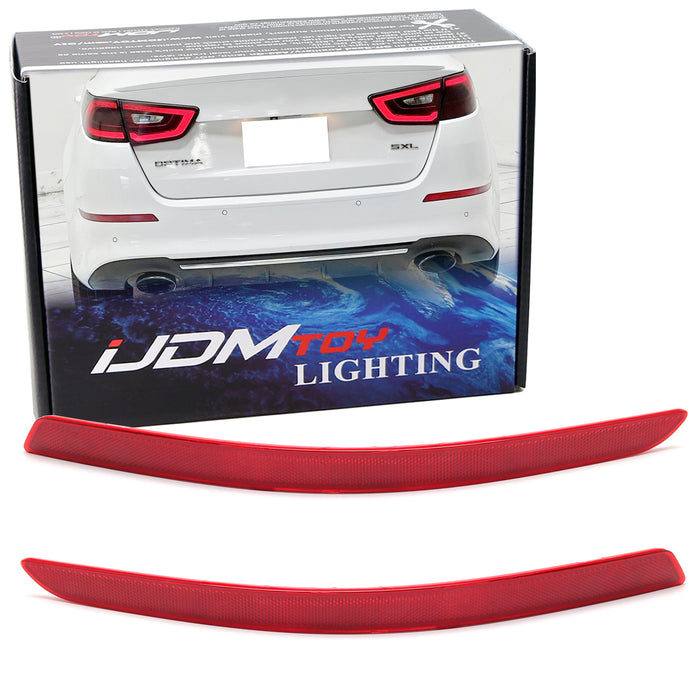 LH RH OE-Spec Rear Bumper Reflector Lens Replacements For Kia 2014-15 Optima K5