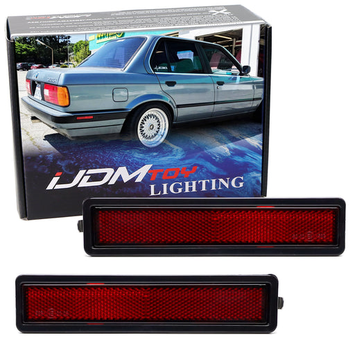 OE-Spec Red Lens Bumper Side Marker Lamp Housings For BMW E30 E34 3 5 Series