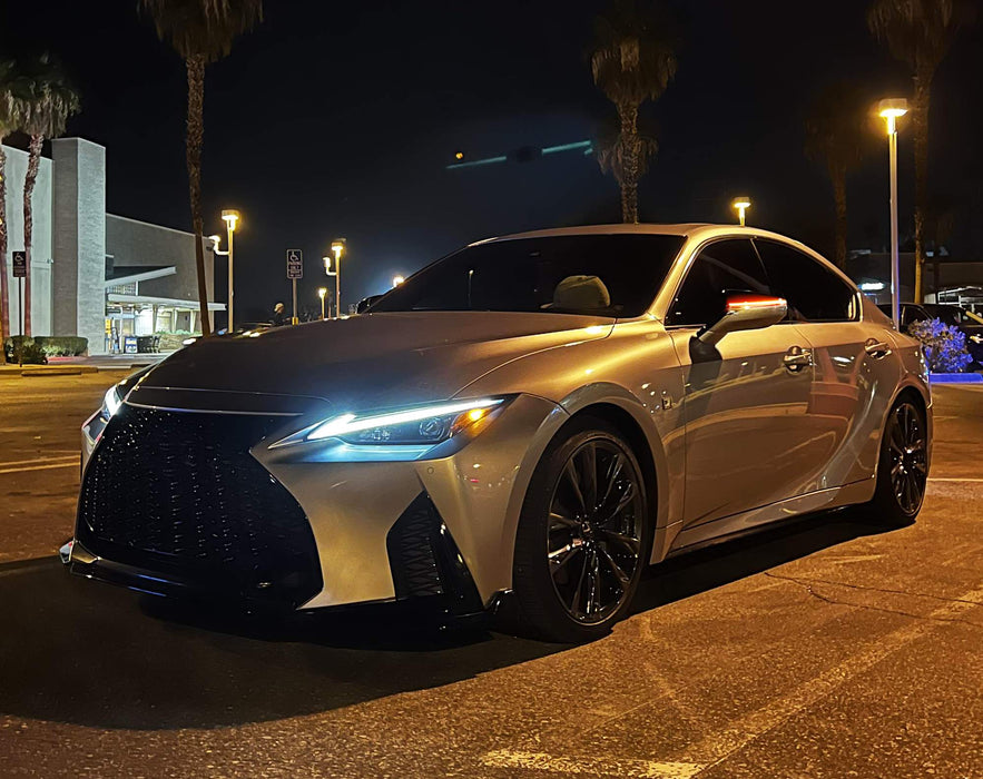 Clear Lens LED Sequential Blink Side Mirror Lights For Lexus IS ES LS RC LC UX