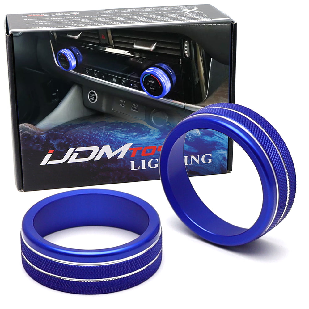 Sports Blue Dashboard AC Climate Control Decor Rings For Nissan 2021-2023 Rogue