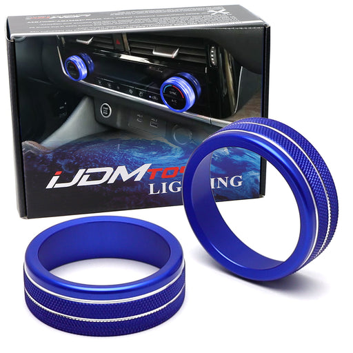 Sports Blue Dashboard AC Climate Control Decor Rings For Nissan 2021-2023 Rogue