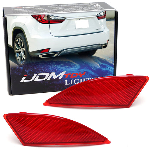 OE-Spec LH RH Red Lens Rear Bumper Reflectors For Lexus 2020-22 RX350 RX450 RX