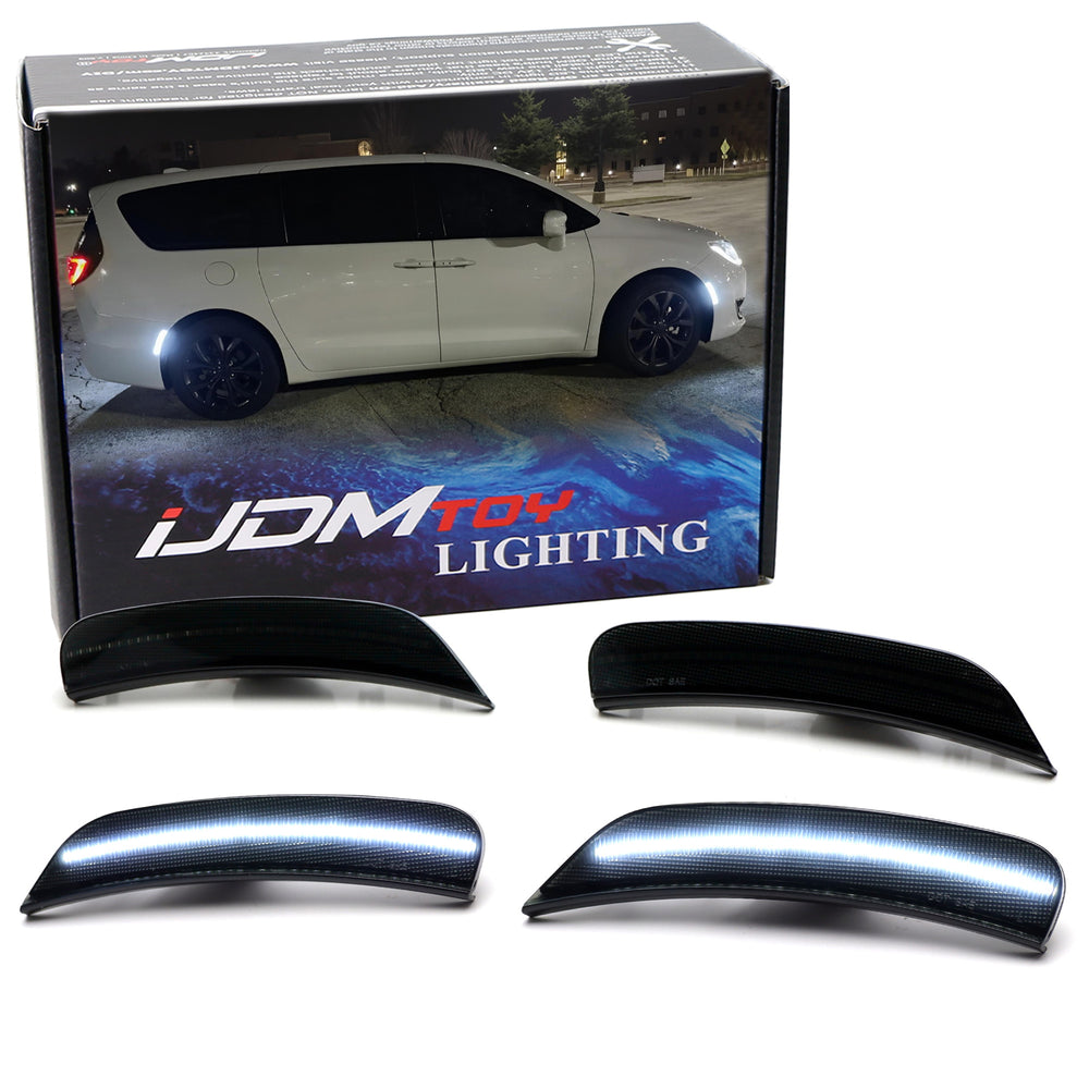 Smoke Lens All White Full LED Wheel Arch Side Marker Lamps For Chrysler Pacifica