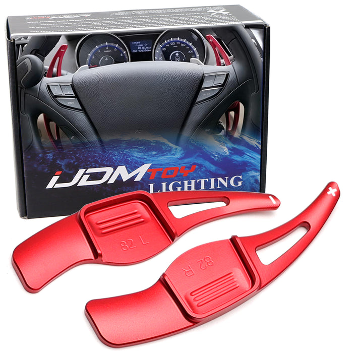Sports Red Aluminum Larger Paddle Shifter Extension For Hyundai 2012-18 Veloster