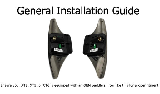 Sports Red Aluminum Larger Steering Wheel Paddle Shift For Cadillac ATS CT6 XT5