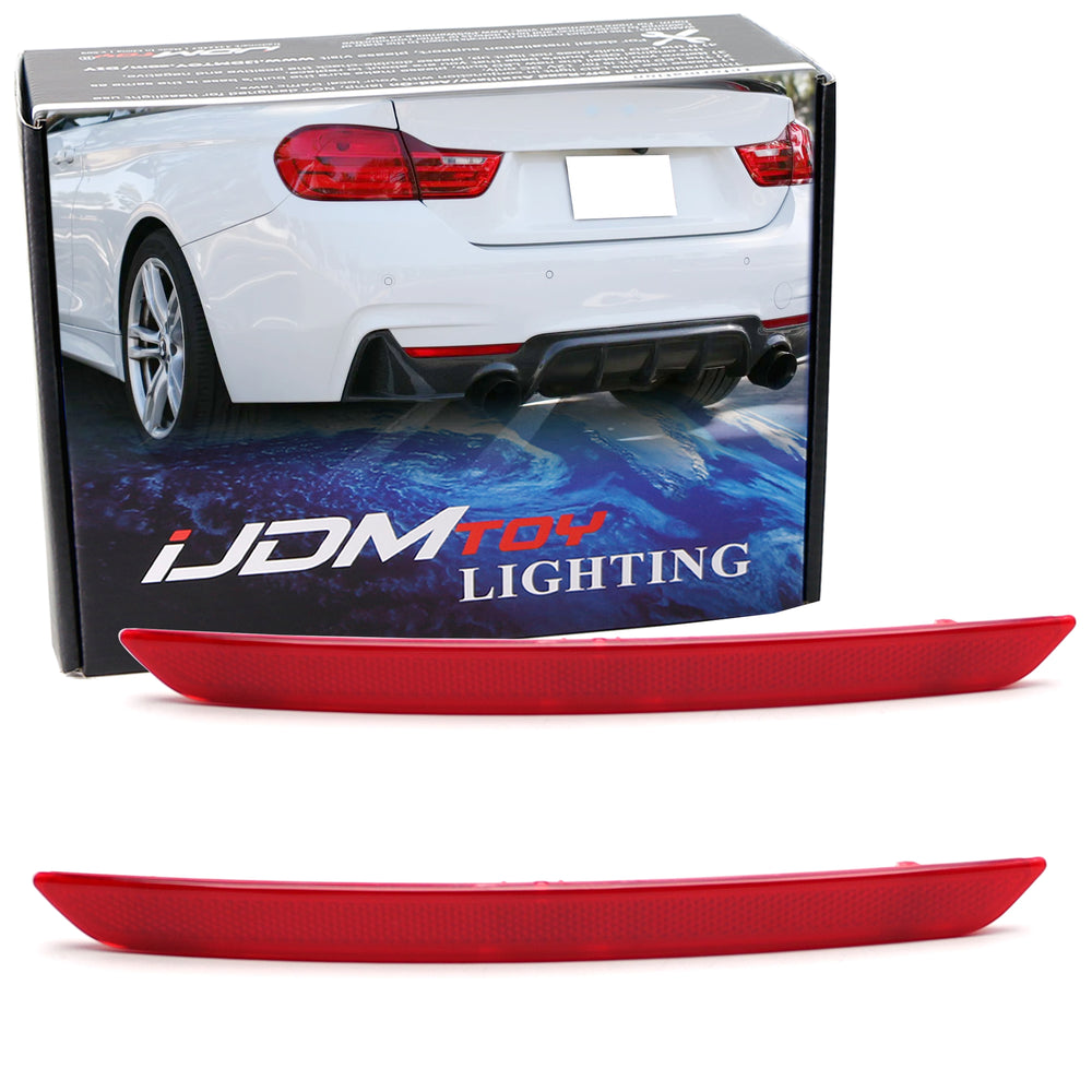 OE-Spec LH RH Red Lens Rear Bumper Reflector For BMW 2014-20 F32 4 Serie M-Sport
