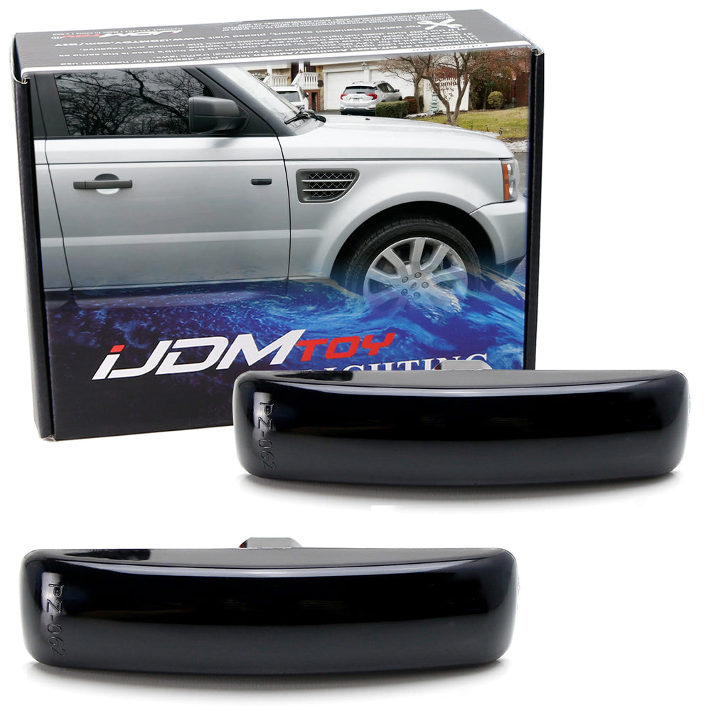 Euro Smoke Front Bumper Side Marker Lens For 2006-13 Range Rover Sport, LR2 LR3