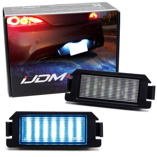 Aqua Ice Blue Full LED License Plate Lamps For Hyundai Veloster Genesis Kia Soul