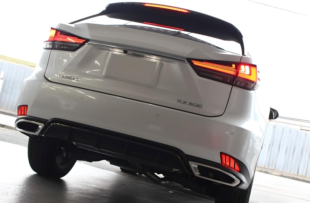 Full LED Bumper Reflector Lights For Lexus 20-22 RX w/ Tail Brake Signal Feature