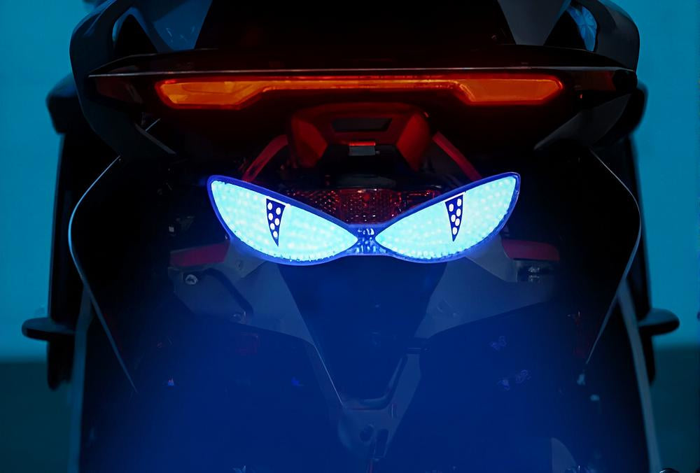 Universal Blue LED Strobe "Owl Eye" Lighting Kit for Motorcycle, ATV, Dirt Bike