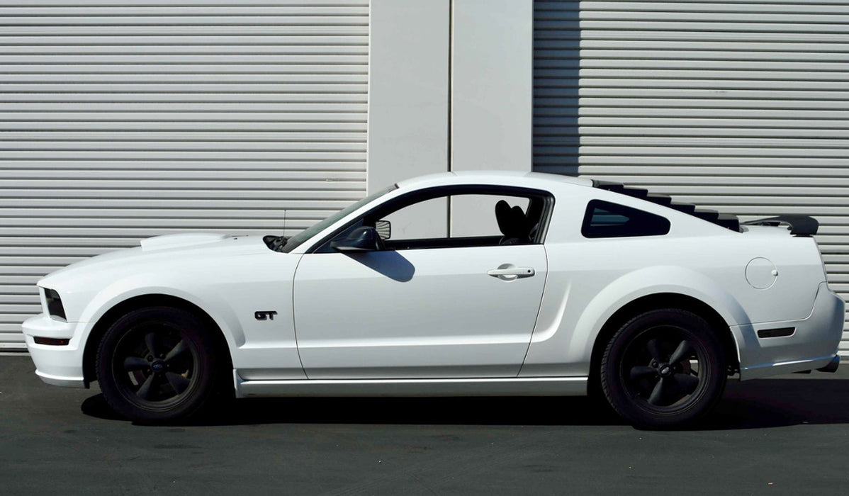 Smoked Lens White Full Strip LED Rear Side Marker Lamps For 2005-09 Ford Mustang