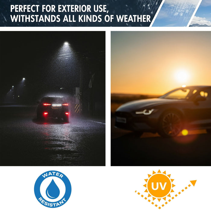 Clear Lens Fog Lamps + White LED Bulb Combo For Charger Challenger Nitro Caliber