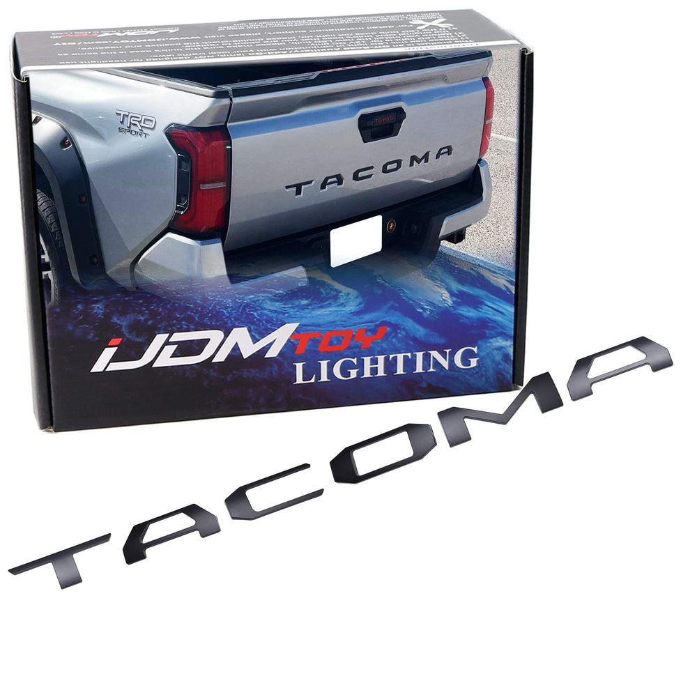 Matte Black Finish 3D Raised Tailgate Letter Pieces For 2024-up Toyota Tacoma