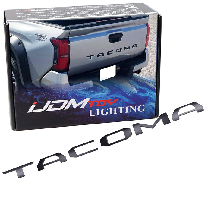 Matte Black Finish 3D Raised Tailgate Letter Pieces For 2024-up Toyota Tacoma