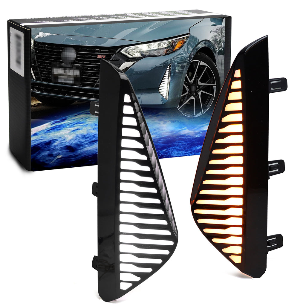White/Amber Sequential Switchback LED Daytime Running Lamp For 24+