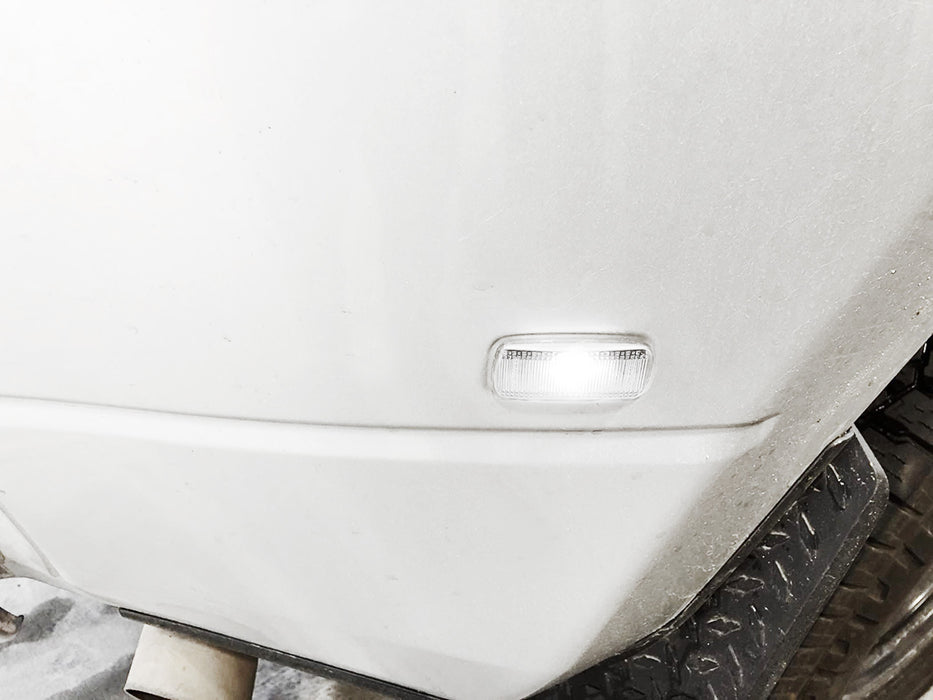 Clear Lens Front/Rear Fender Side Marker Lamps w/ White LED For 2010-18 RAM DRW