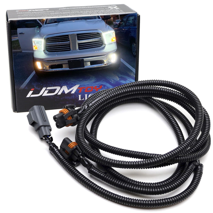 Y-Shape Fog Light Power Cord Jumper Wiring Harness For Dodge 2010-2020 Gen4 RAM