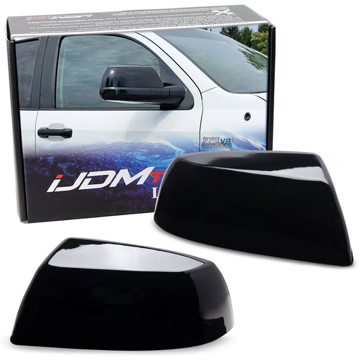 Gloss Black Side Rearview Mirror Cover Overlay For Toyota 2007-21 Tundra Sequoia