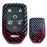 Black/Red Carbon Fiber Finish Plastic Key Fob Case Shell For Chevy GMC Truck SUV