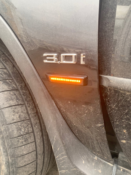 Smoke Lens 20-SMD Amber LED Front Fender Side Marker Lamps For BMW E36 3s E53 X5