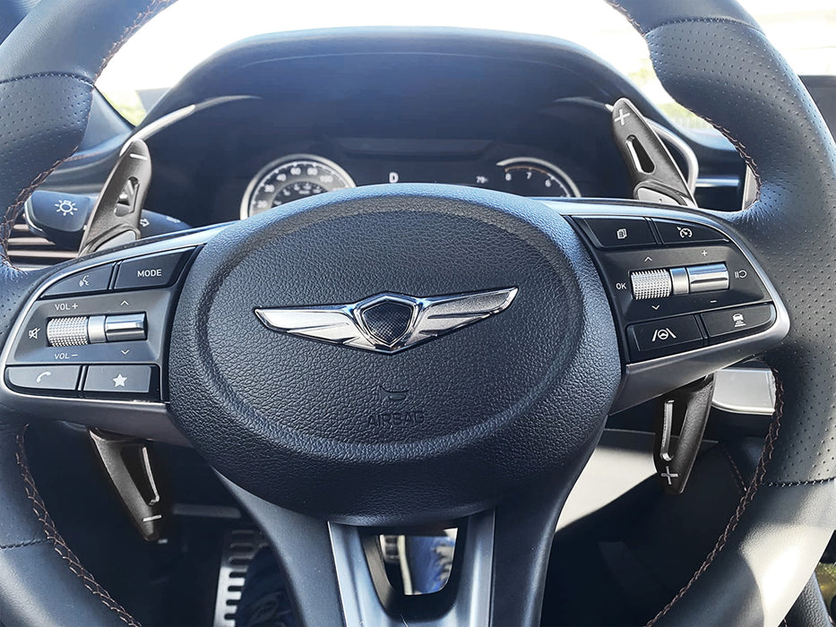 Gloss Black Steering Wheel Paddle Shifter For Genesis G70 Hyundai Sonata Elantra