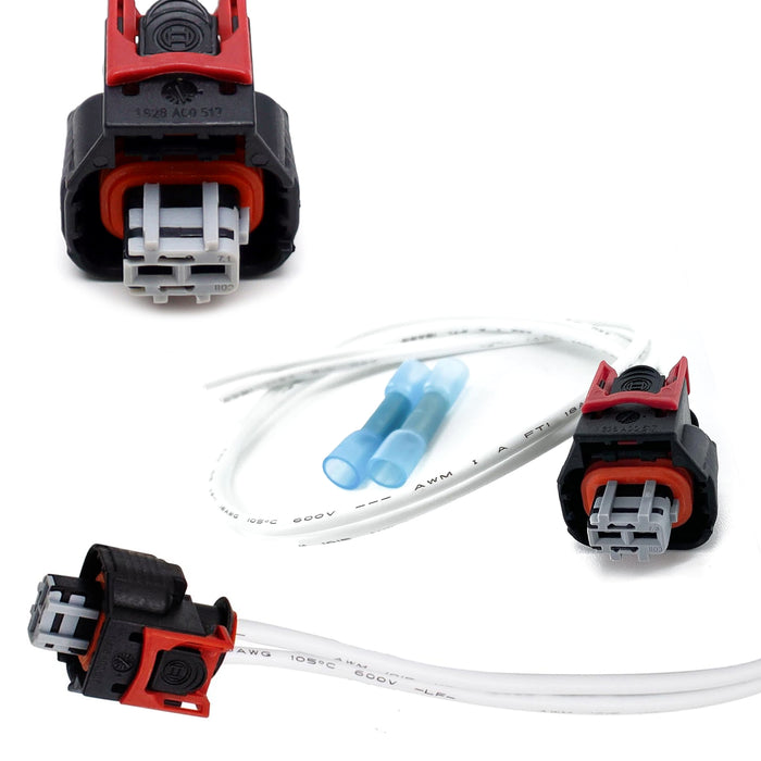 2-Pin PT3739 Female Multi-Purpose Connectors w/ 7" Wire For GM L5P Fuel Injector