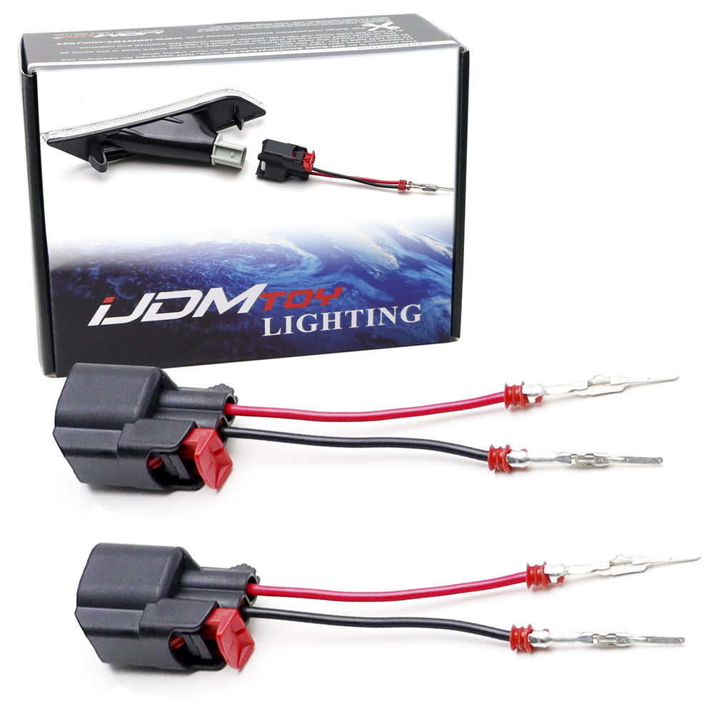 (2) OE-Spec Side Marker Light Power Cord Wire Harness For Chevrolet Cadillac GMC