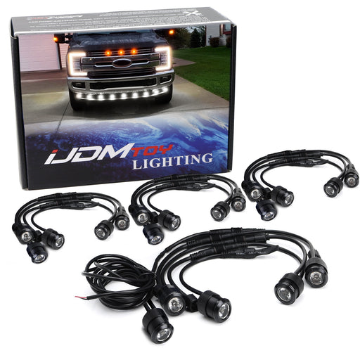 Truck/Semi 20pc White LED Front Bumper Valance/Air Dam Accent Running Light Kit