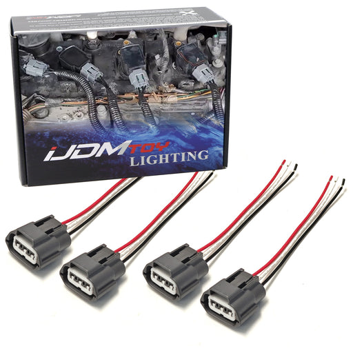 4pc Spark Plug Ignition Coil Connectors w/ Wiring For Nissan Altima Sentra, etc