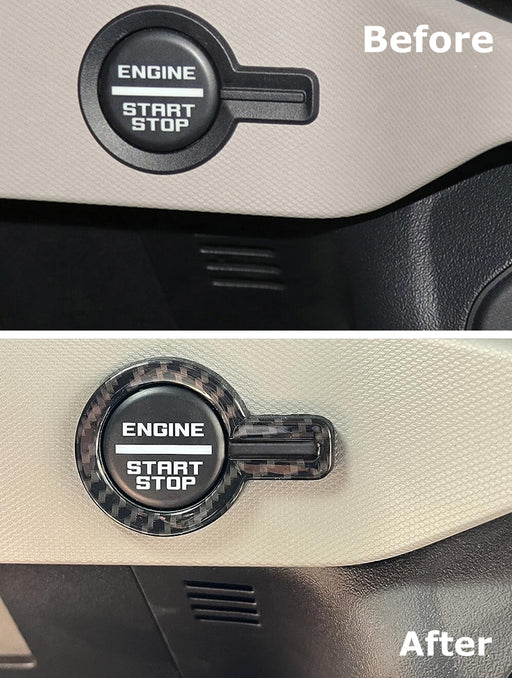 Carbon Fiber Engine Push Start Button Surrounding Trim For Ford 21-up Bronco